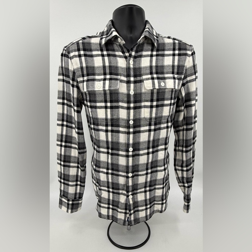 Vineyard Vines Plaid B&W‎ Flannel Herringbone Men’s Size Small S NWT